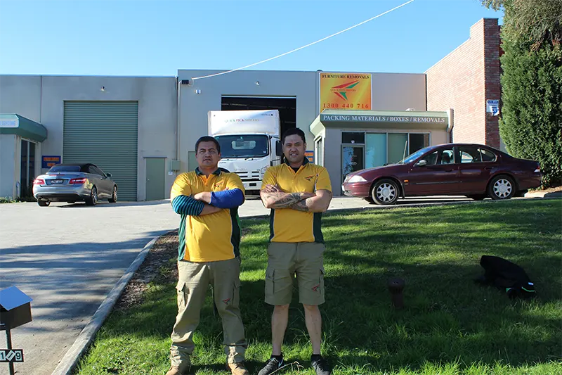 Quick Pick Movers team outside the Dandenong South depot