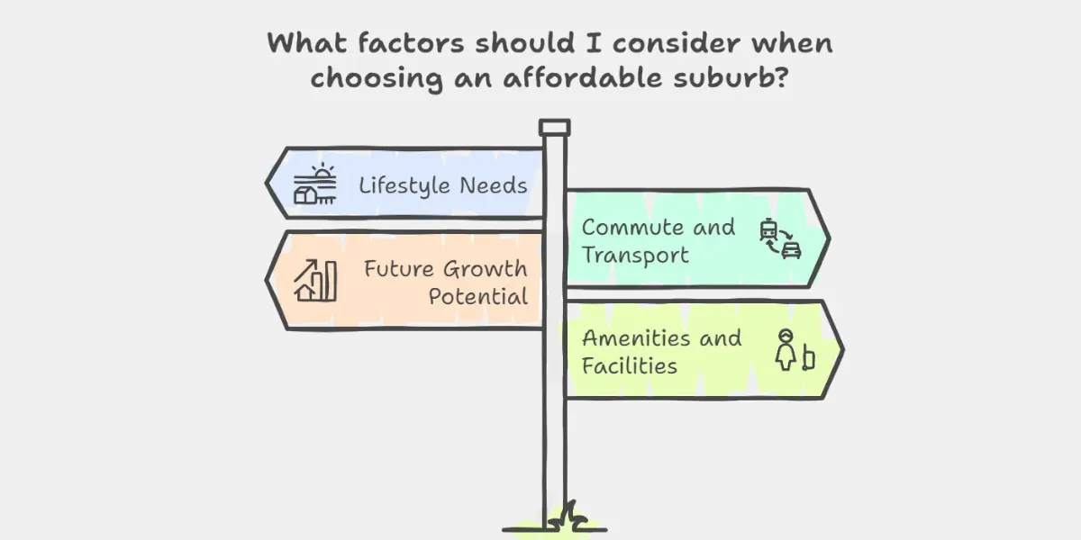 Factors to consider when choosing an affordable suburb